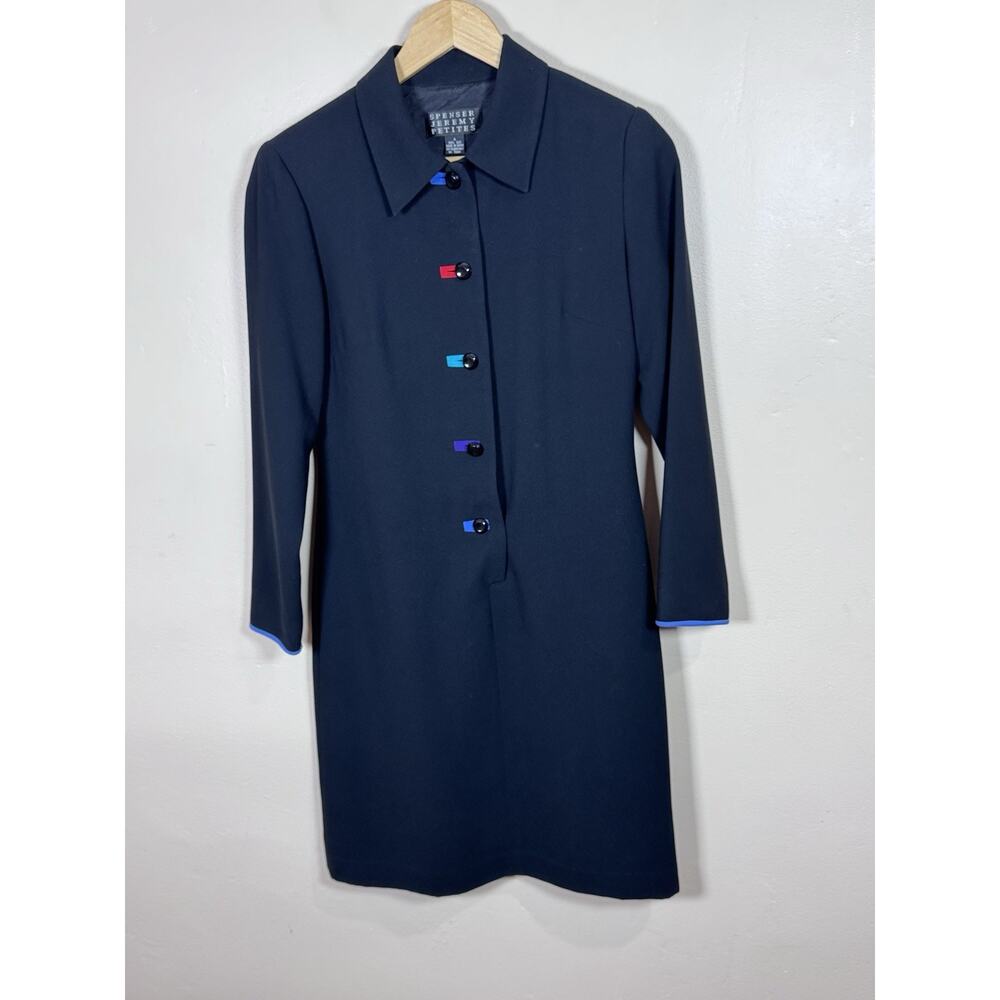 Spenser Jeremy Petites Silk Artsy Designer Career Wear Women's Sheath Dress sz 4